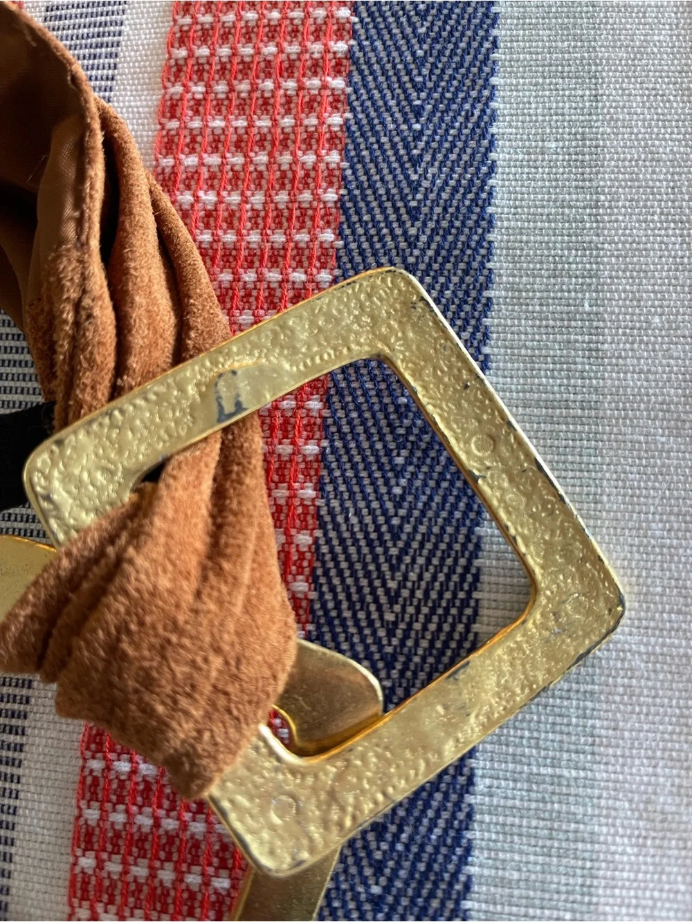 Brown suede belt